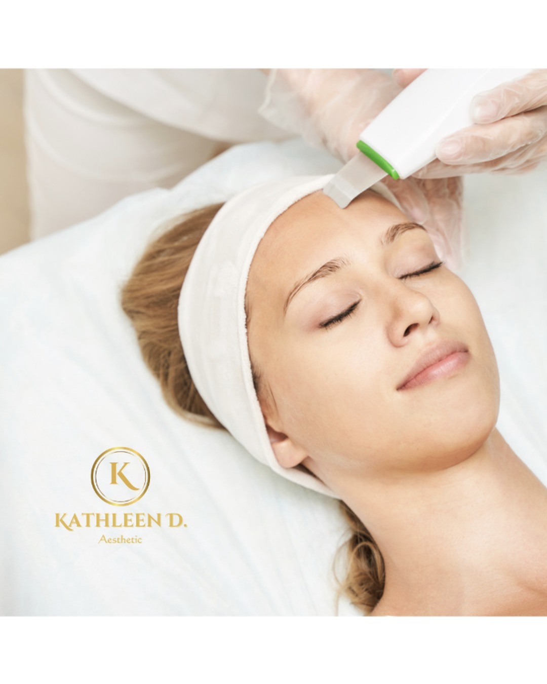 Esthetician performing a facial treatment
